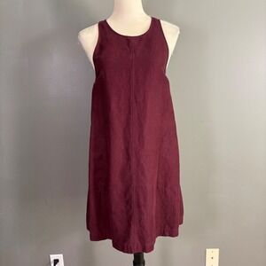 Aritzia Wilfred Trompette Linen Dress‎ Womens S Shift Mini Minimal Dark Academia